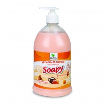 Крем-мыло жидкое "Soapy" Premium "молоко и мёд" увлажняющее с дозатором 1000 мл. Clean&Green CG8113