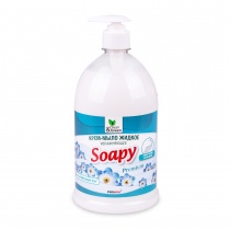 Крем-мыло жидкое "Soapy" Premium "альпийский луг" увлажн. с дозатором 1000 мл. Clean&Green CG8096