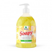 Крем-мыло жидкое с перламутром "Soapy" банан увлажн. с дозатором 1000 мл. Clean&Green CG8306
